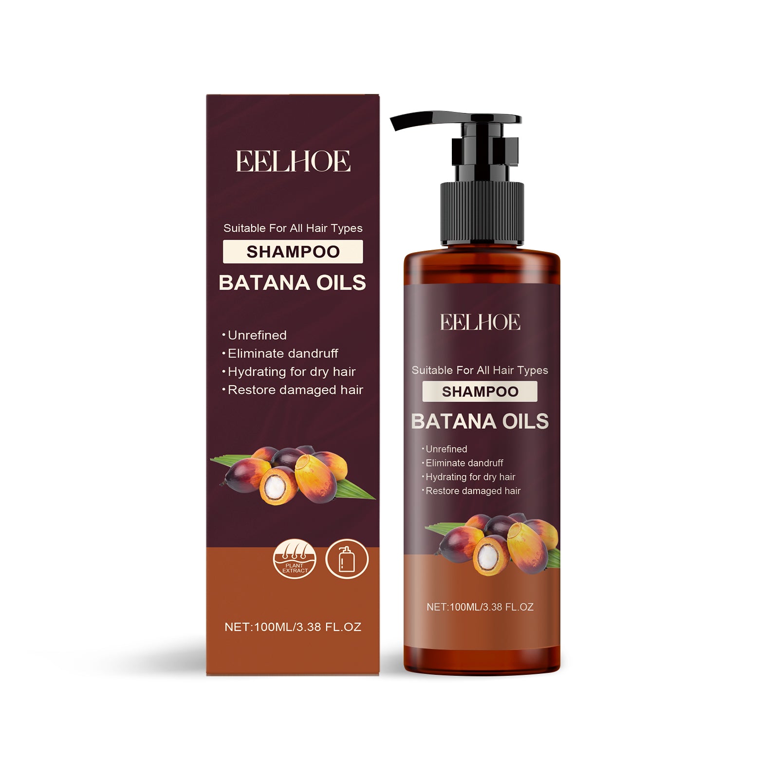 EELHOE Battana Shampoo Moisturizing Repair Nourishing Smooth Oil Control Shampoo EELHOE Battana Shampoo Moisturizing Repair Nourishing Smooth Oil Control Shampoo